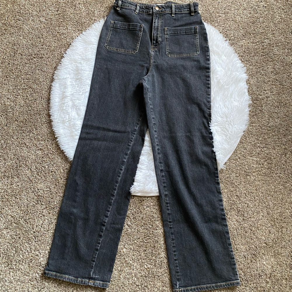 ba&sh Lady Django Bootcut Jeans Blackstone High Rise Waist 28 Womens US‎ Size 6